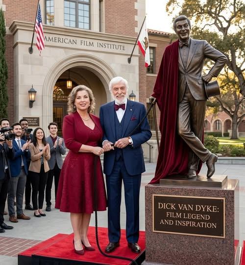 🎬 HISTORIC MOMENT: Dick Van Dyke & Arlene Silver EMOTIONALLY UNVEIL LIFE-SIZE BRONZE STATUE AT American Film Institute — A TRIBUTE THAT TOUCHED EVERY GENERATION