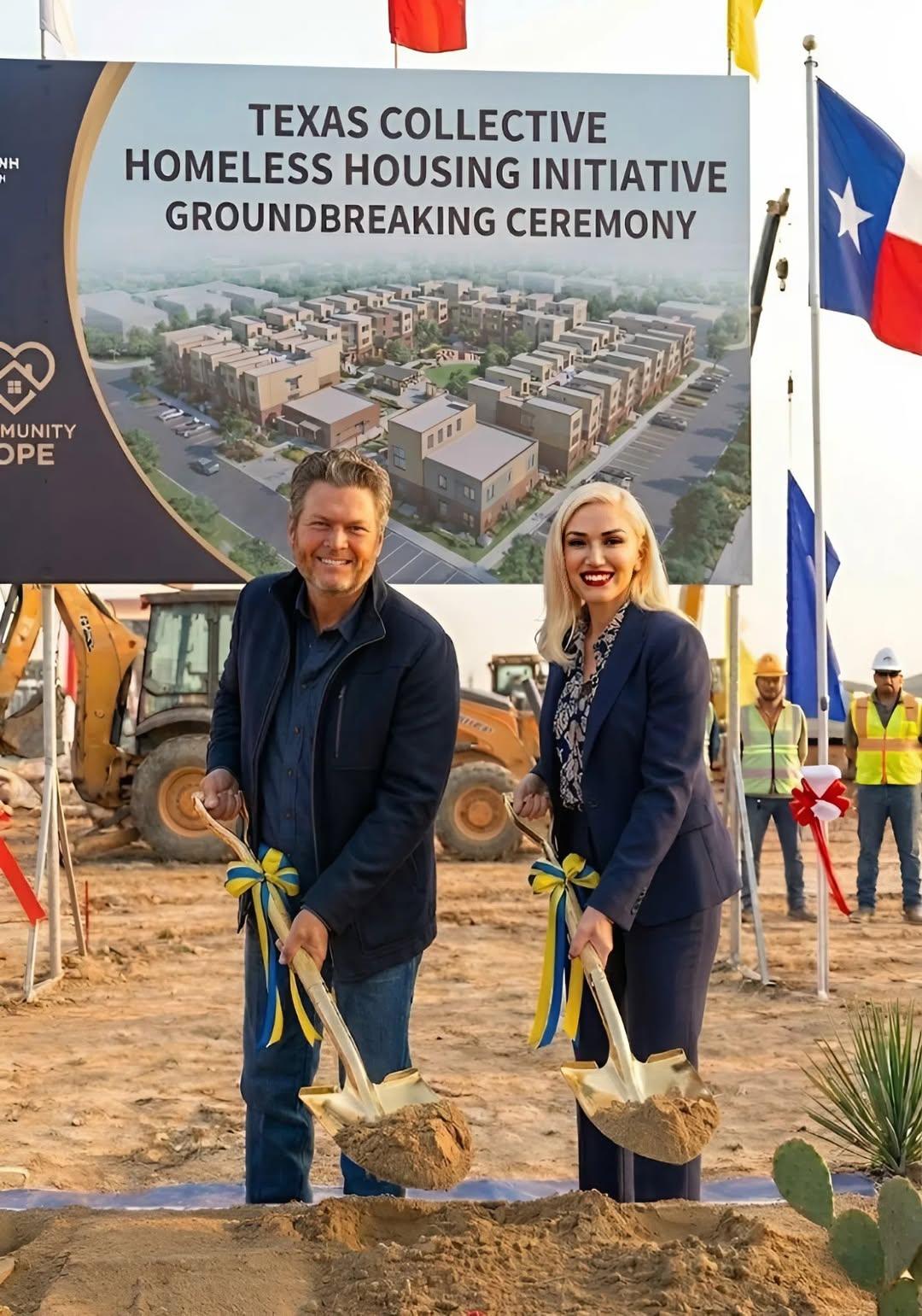 Blake Shelton and Gwen Stefani Back Housing Initiative, Bringing Stability and Hope to Those in Need