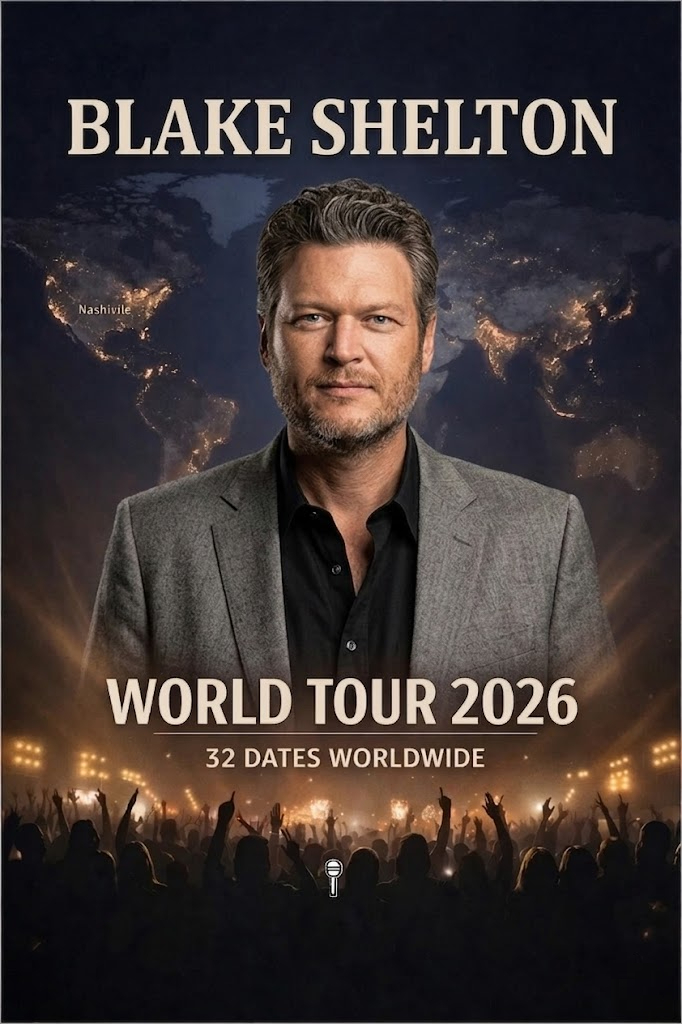 🚨 COUNTRY MUSIC SHOCKWAVE: BLAKE SHELTON OFFICIALLY UNLEASHES 2026 WORLD TOUR — 32 DATES, 3 CONTINENTS, AND A SECRET SENDING FANS INTO TOTAL CHAOS 🎸🔥