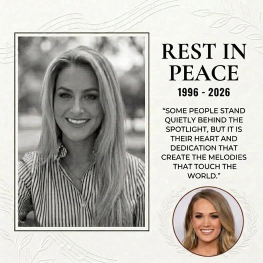 “Tragedy Behind the Spotlight: Carrie Underwood’s Team Shattered by Sudden Loss of Beloved Assistant at Just 30”
