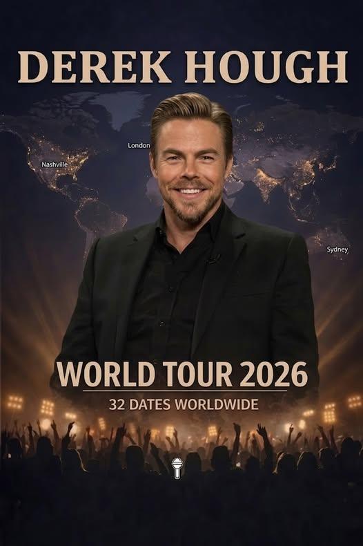 “GLOBAL BUZZ: Derek Hough’s Rumored 2026 World Tour Ignites Fan Frenzy — But Is It Official?” 🎤✨