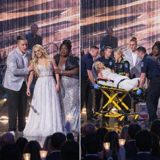 🚨 “Stage Went Silent in Seconds”: Carrie Underwood Sparks Panic After Sudden Collapse During Emotional Performance