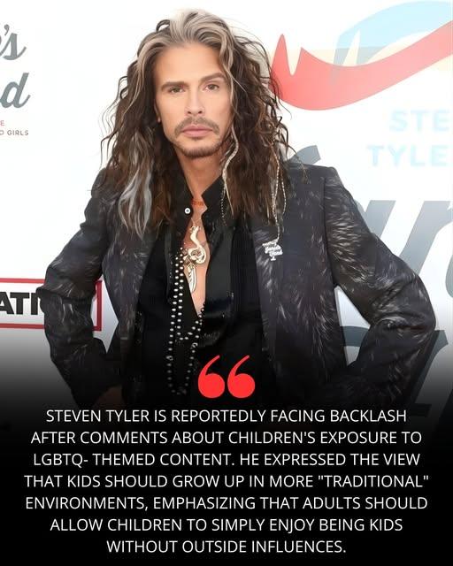 “CONTROVERSY ERUPTS: Steven Tyler Faces Backlash Over Remarks on Children and LGBTQ-Themed Cartoons”