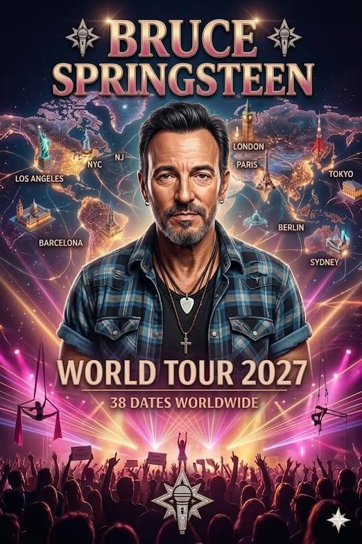 “🚨 GLOBAL SHOCKWAVE: Bruce Springsteen Ignites 2026 World Tour — 32 Dates, 3 Continents, and Rumored Surprises Fuel Fan Frenzy”