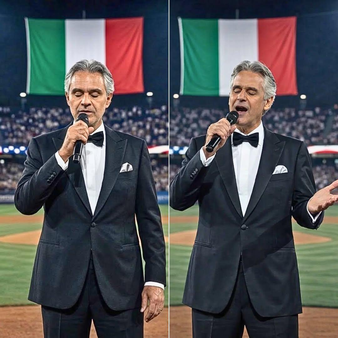 A Voice That Stilled the Crowd: Andrea Bocelli’s National Anthem Becomes an Unforgettable Moment of Pure Emotion