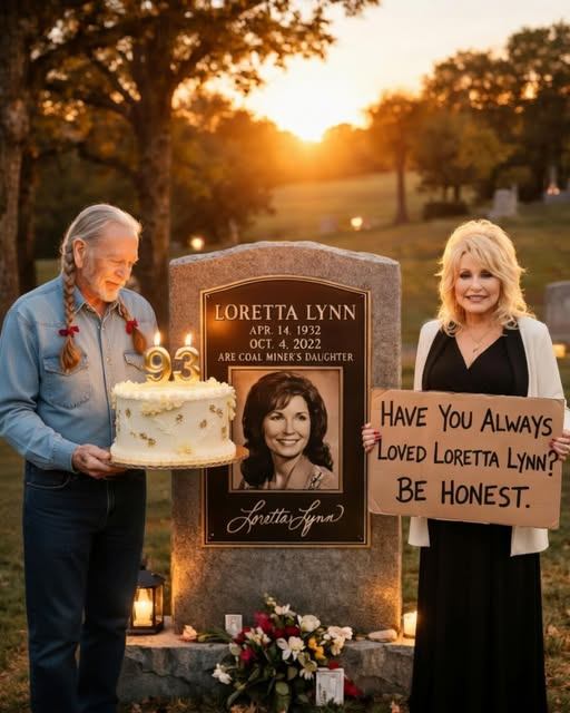 🕯️ BREAKING: On Her 93rd Birthday, Dolly Parton and Willie Nelson Stand in Silence for Loretta Lynn