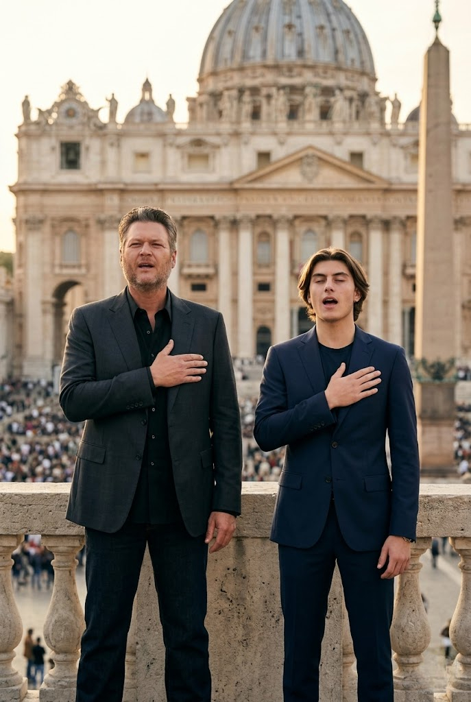 A QUIET SONG FOR A LOUD WORLD: When Blake Shelton and Kingston Rossdale Turned a Stage into a Moment of Peace 🌍🕊️