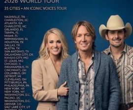🚨🎤 Three Legends, One Stage: Carrie Underwood, Brad Paisley & Keith Urban Ignite Global Frenzy with 2026 World Tour Announcement
