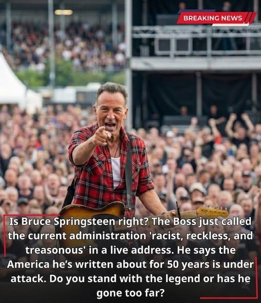 🚨“A Line Crossed: Bruce Springsteen Breaks His Silence With a Stark Warning on America’s Crisis”