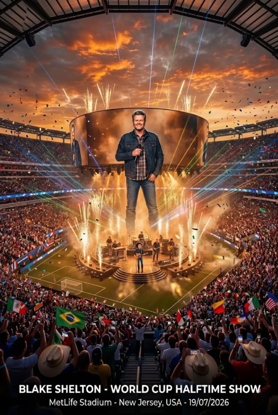 🚨 BREAKING NEWS: Blake Shelton Set to Headline 2026 World Cup Final Halftime Show — A Global Stage Meets Country Music Power
