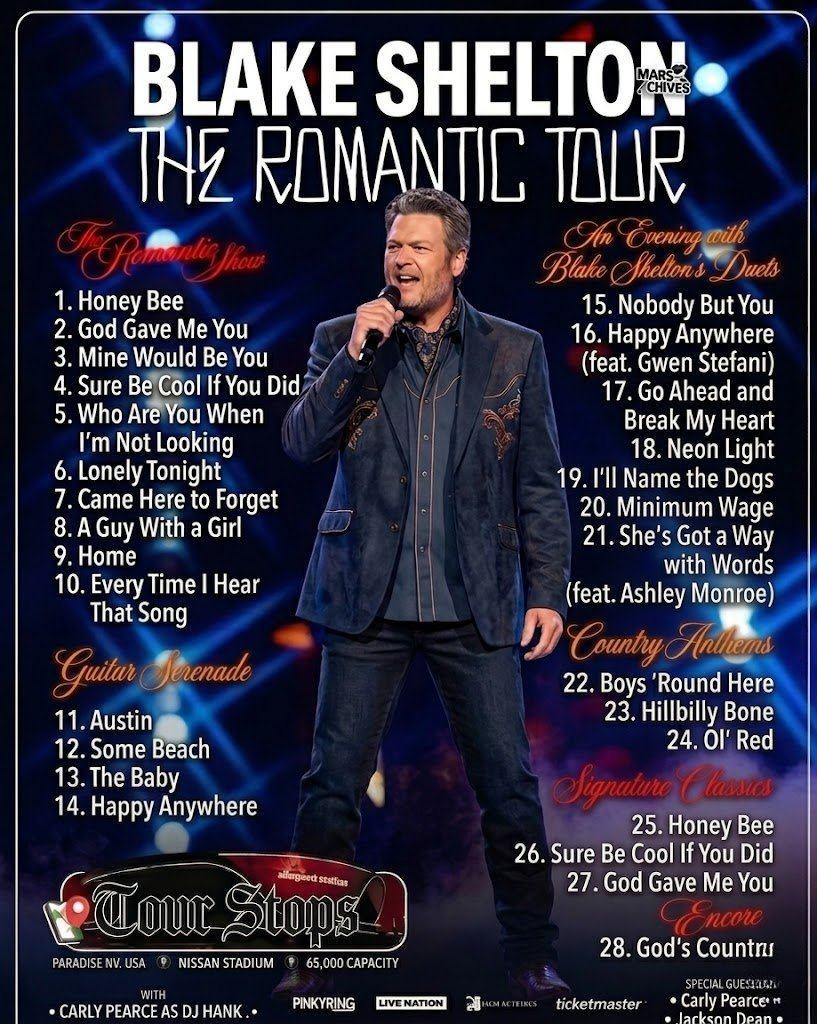 🚨 BREAKING NEWS: Blake Shelton Announces 2026 World Tour — A Defining New Chapter Begins