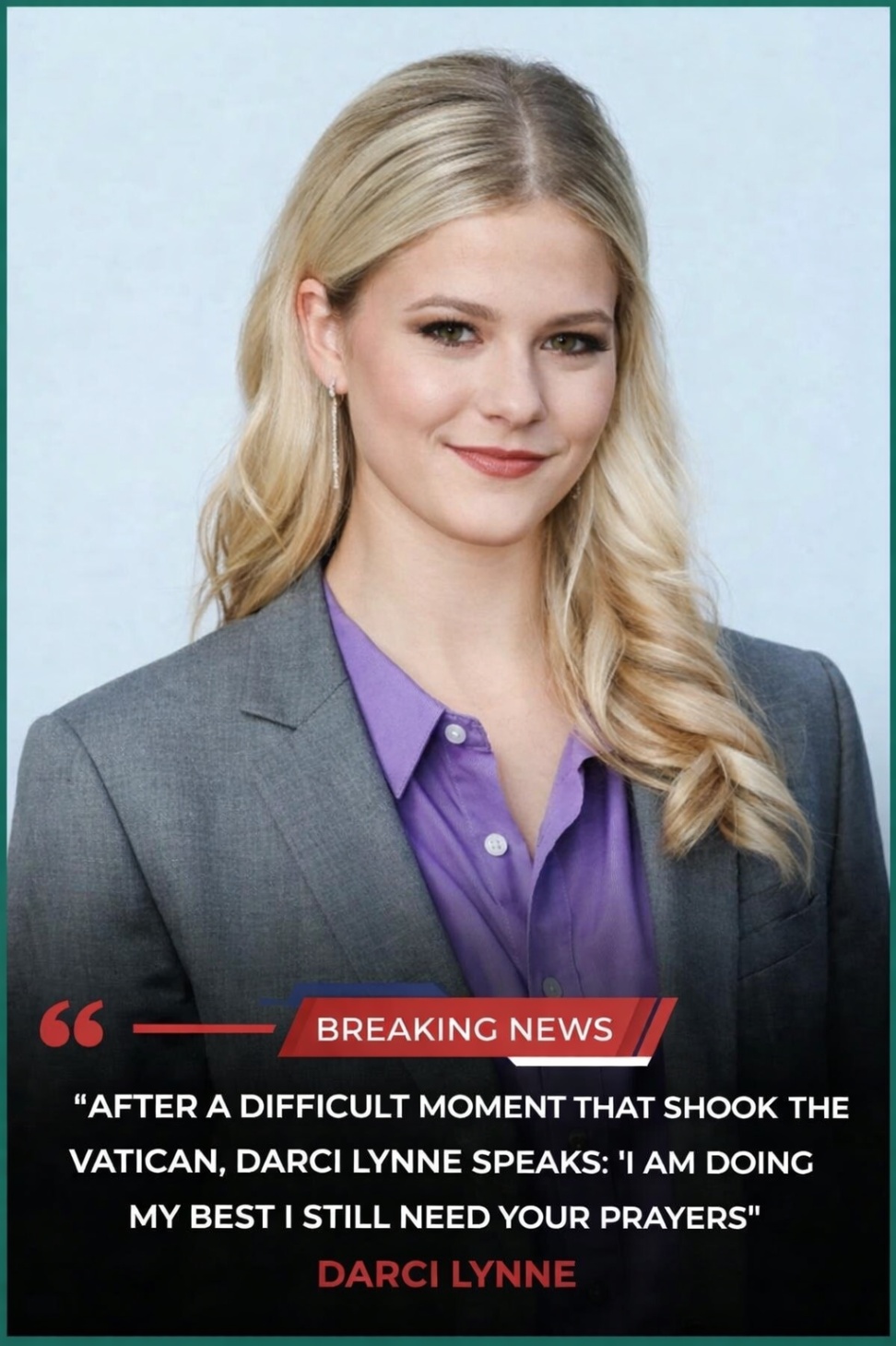 “SHE HAS GIVEN US FAITH FOR A LIFETIME… NOW SHE NEEDS US.”