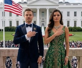 When the Music Stopped: Derek Hough and Hayley Erbert’s Quiet Prayer Turned a Crowd of Thousands Into Complete Silence 🌍🕊️