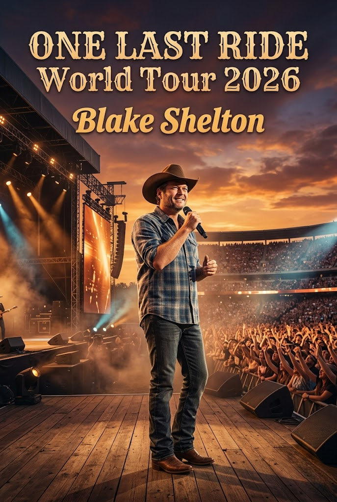 GOOD NEWS: “ONE LAST RIDE” World Tour Officially Announced — Blake Shelton Returns for a Once-in-a-Generation Music Event