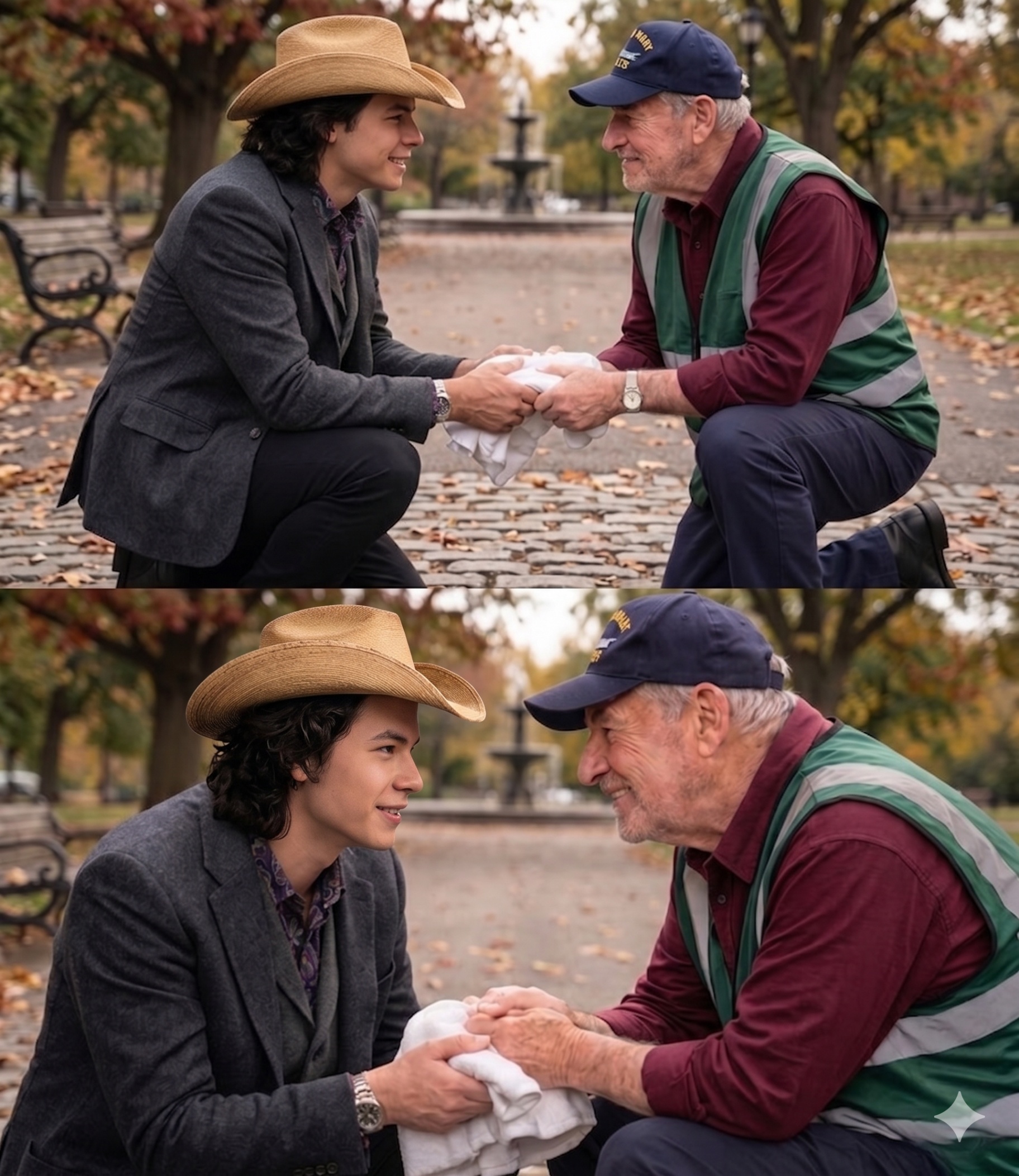 🚨 A TOUCHING MOMENT: LUKE BRYAN KNEELS BESIDE ELDERLY STAGE WORKER — AUDIENCE LEFT IN TEARS 🚨