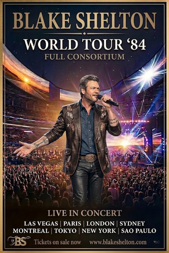 Blake Shelton Announces 2026 “One Last Ride” Tour — Full Dates and Cities Revealed for a Landmark Country Music Event