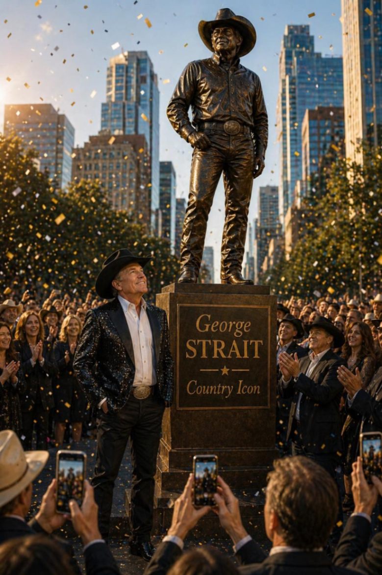 George Strait Honored with Majestic Bronze Statue in City Center — “Country Icon” Officially Immortalized