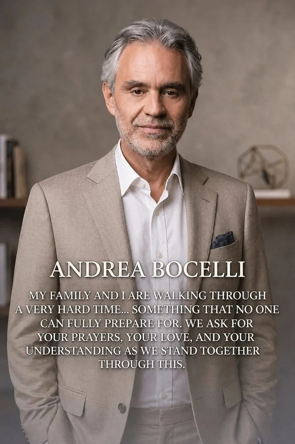 💔😢 A Heartbreaking Moment: Andrea Bocelli and Family Share Emotional News That Leaves the World in Silence