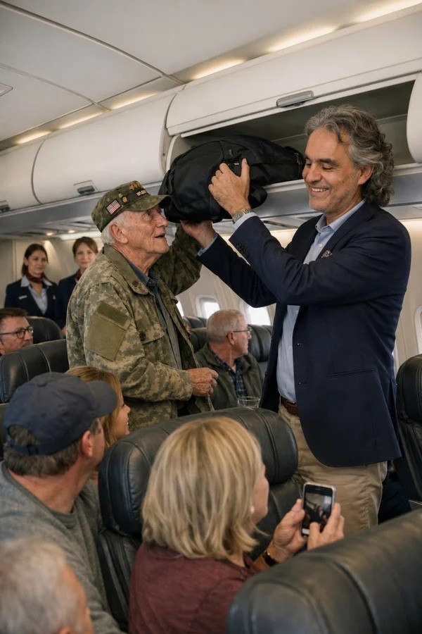 🚨 BREAKING NEWS: Andrea Bocelli’s Quiet Act of Kindness on a Commercial Flight Leaves Passengers in Tears