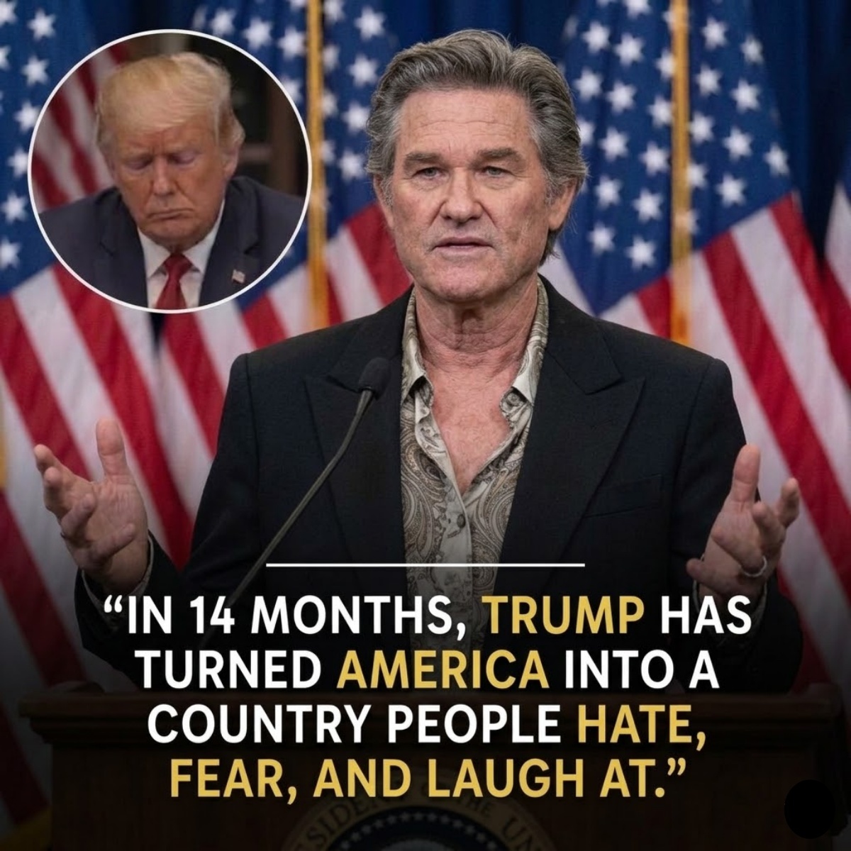 Kurt Russell’s Reported Critique of Donald Trump Highlights Deep Divisions Over Leadership, Image, and America’s Role in the World