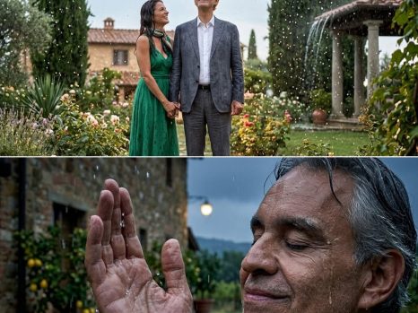 HE REFUSED TO RUN! 🌧️❤️ The Quiet Moment That Left Andrea Bocelli’s Wife Speechless