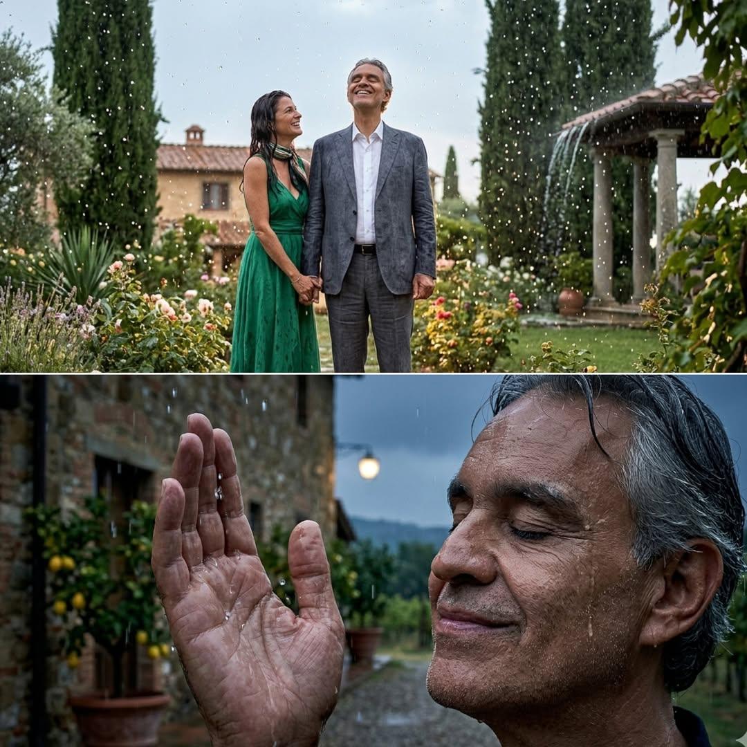 HE REFUSED TO RUN! 🌧️❤️ The Quiet Moment That Left Andrea Bocelli’s Wife Speechless