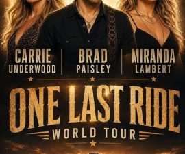 🔥🔥GOOD NEWS: “ONE LAST RIDE” World Tour Officially Announced — Carrie Underwood, Brad Paisley & Miranda Lambert Unite for the Ultimate Country Music Event of the Decade!