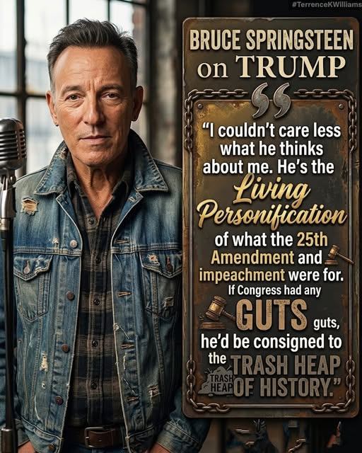 “I COULDN’T CARE LESS…” — What Bruce Springsteen Really Represents in Today’s Political Crossfire