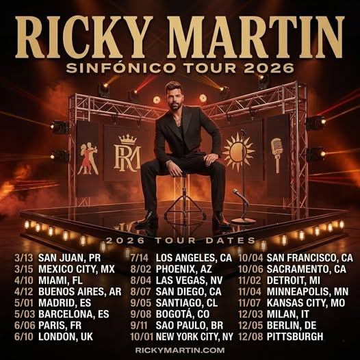 BREAKING NEWS: Ricky Martin Announces 2026 World Tour — A Global Return Fans Have Been Waiting For