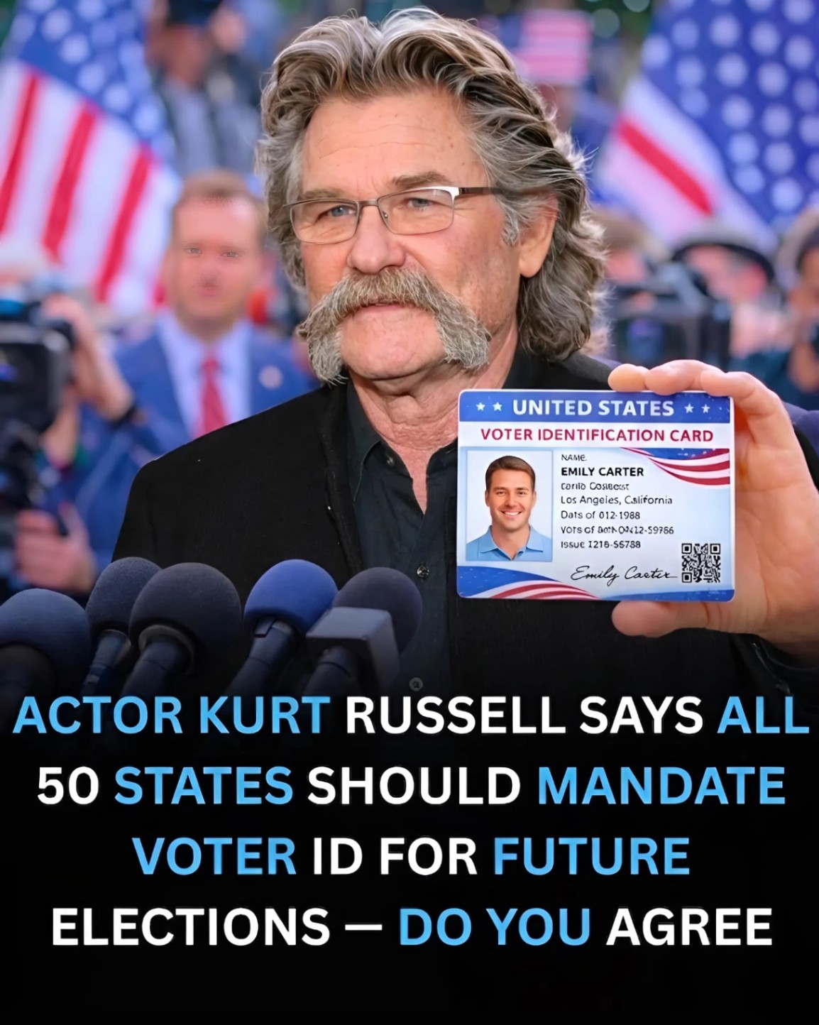 Kurt Russell Enters the Voter ID Debate — A Hollywood Voice in a National Conversation