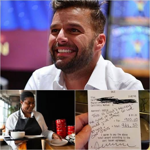 A Quiet Dinner, A Life-Changing Moment: How a Simple Act of Kindness by Ricky Martin Moved a Young Waitress to Tears