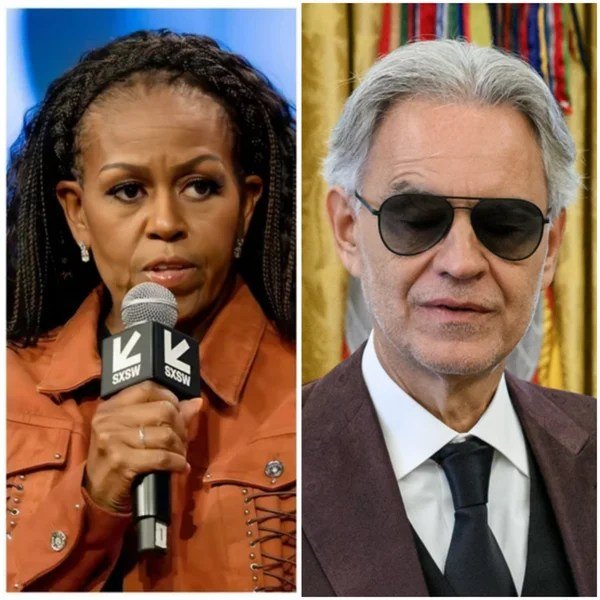 “WORDS ECHO LOUDER THAN ANGER” — A Fictional Media Firestorm Between Michelle Obama and Andrea Bocelli Captivates the Nation