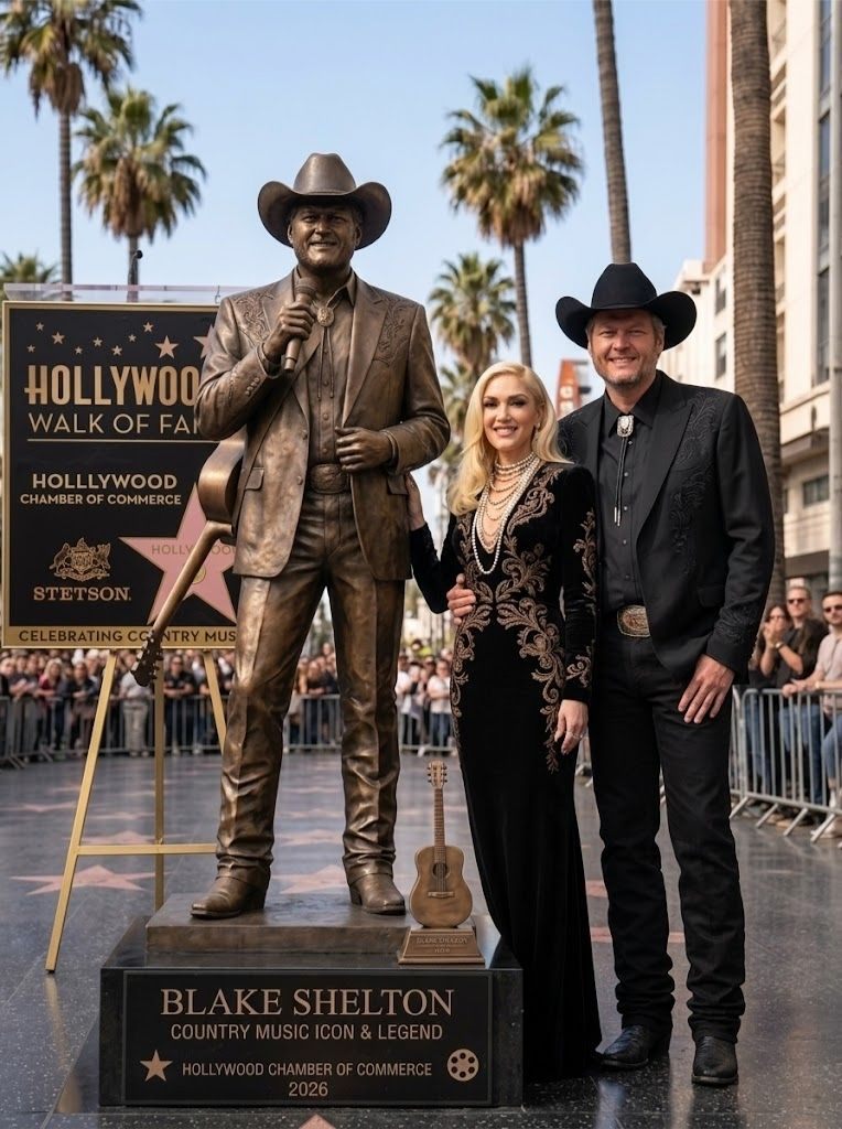 ⭐🎸 “THE FIRST OKLAHOMA COUNTRY ICON IN HISTORY TO BE HONORED WITH A FULL-BODY BRONZE STATUE ON THE HOLLYWOOD WALK OF FAME — AND HIS NAME IS BLAKE SHELTON.”