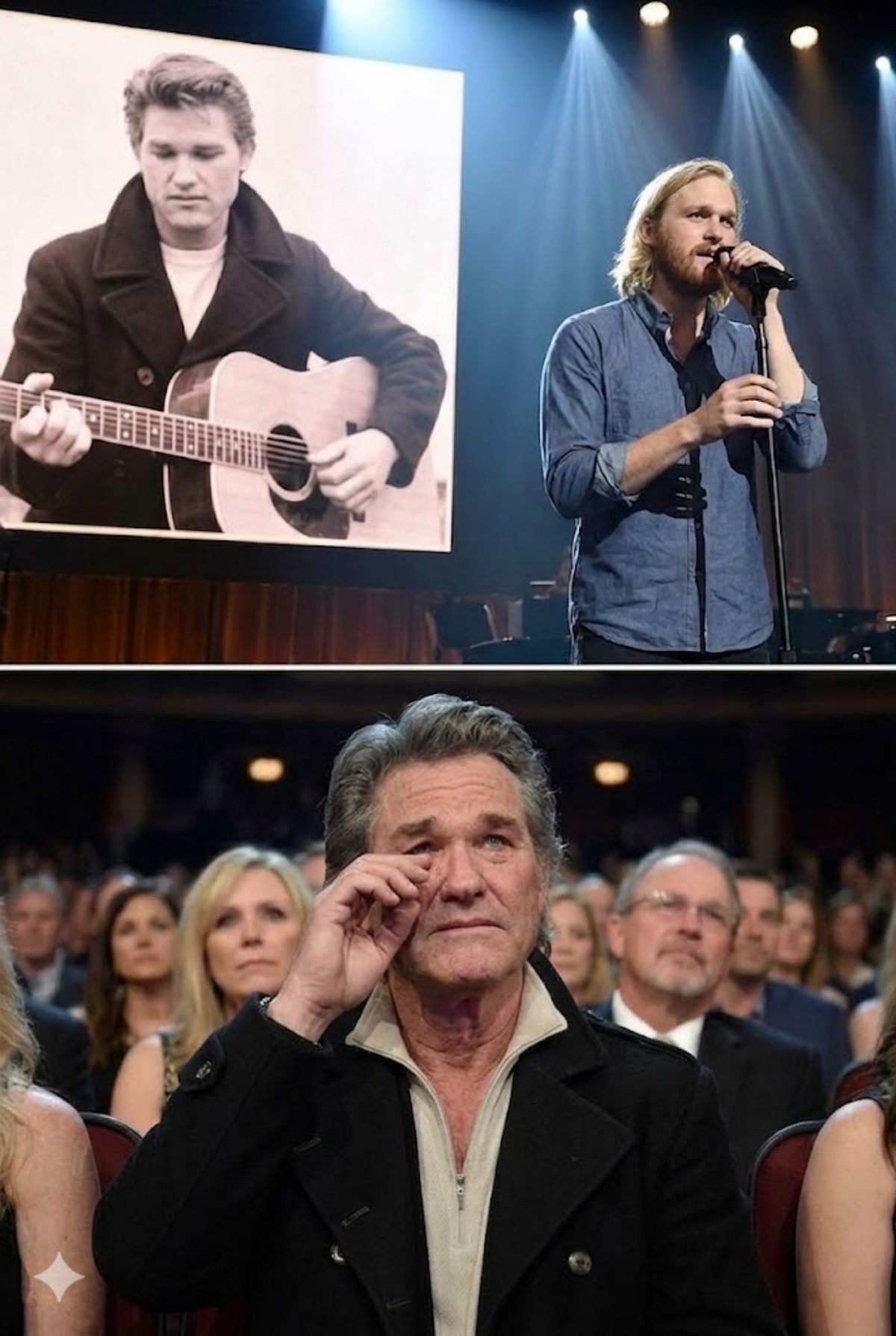 He Wrote a Vow Decades Ago — Last Night, His Son Sang It Back to Him 🎶💔 A Quiet, Emotional Moment Between Kurt Russell and Wyatt Russell Left the Crowd Completely Silent