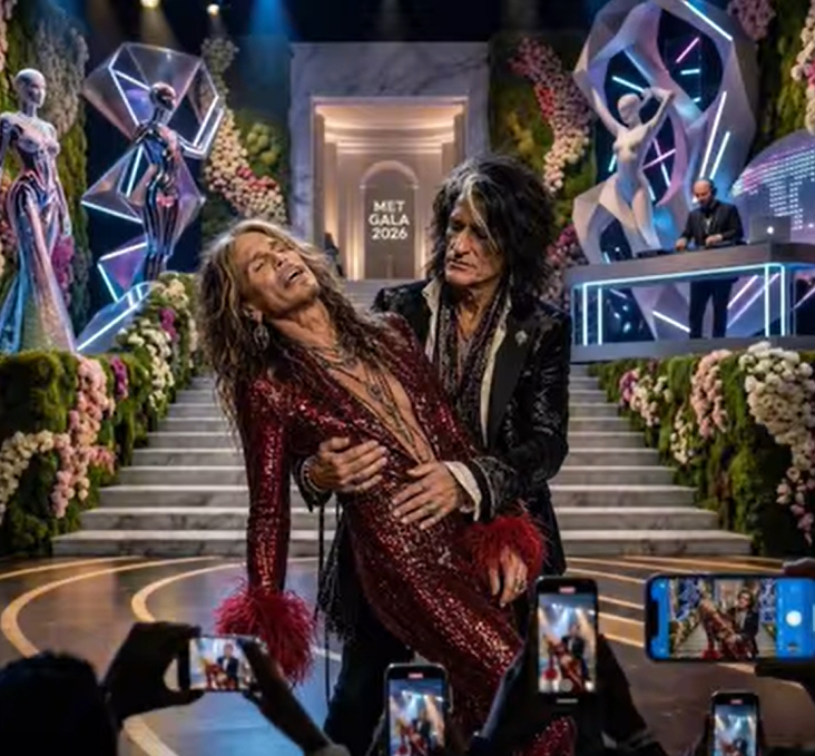“THE MUSIC STOPPED INSTANTLY…” — Panic Erupts After Frightening Moment Involving Steven Tyler and Joe Perry at the 2026 Grammy Awards