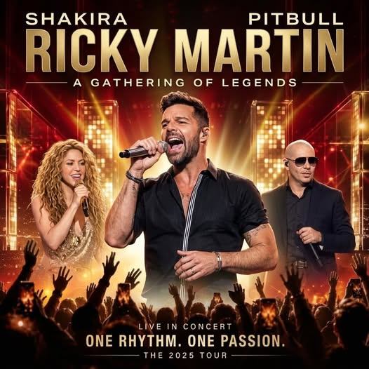 It’s Truly Happening: Ricky Martin Announces Historic 2026 Stadium Tour With Shakira and Pitbull