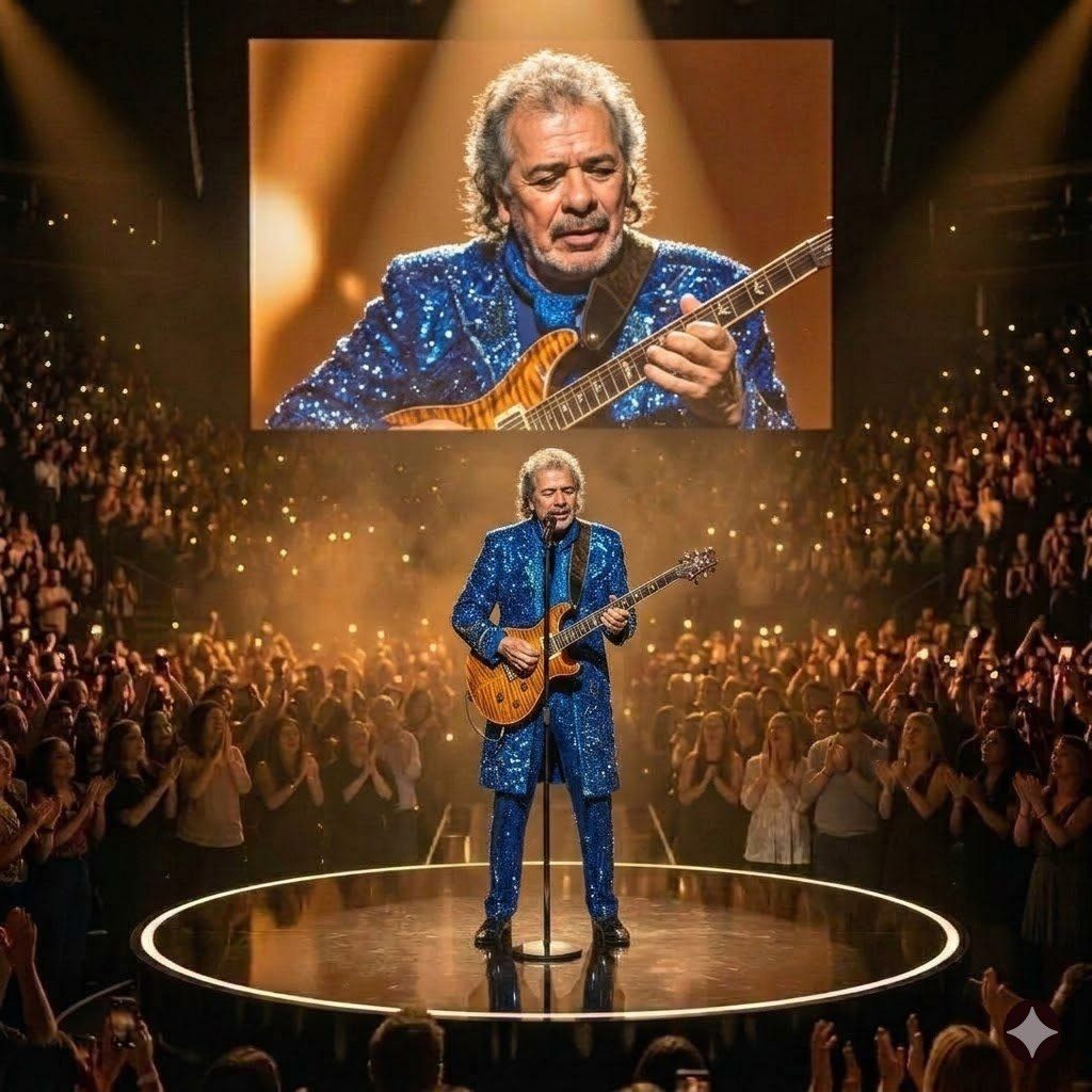 AT 76, Carlos Santana PERFORMED ONE SONG — AND 12,000 PEOPLE APPLAUDED FOR NEARLY 8 MINUTES STRAIGHT