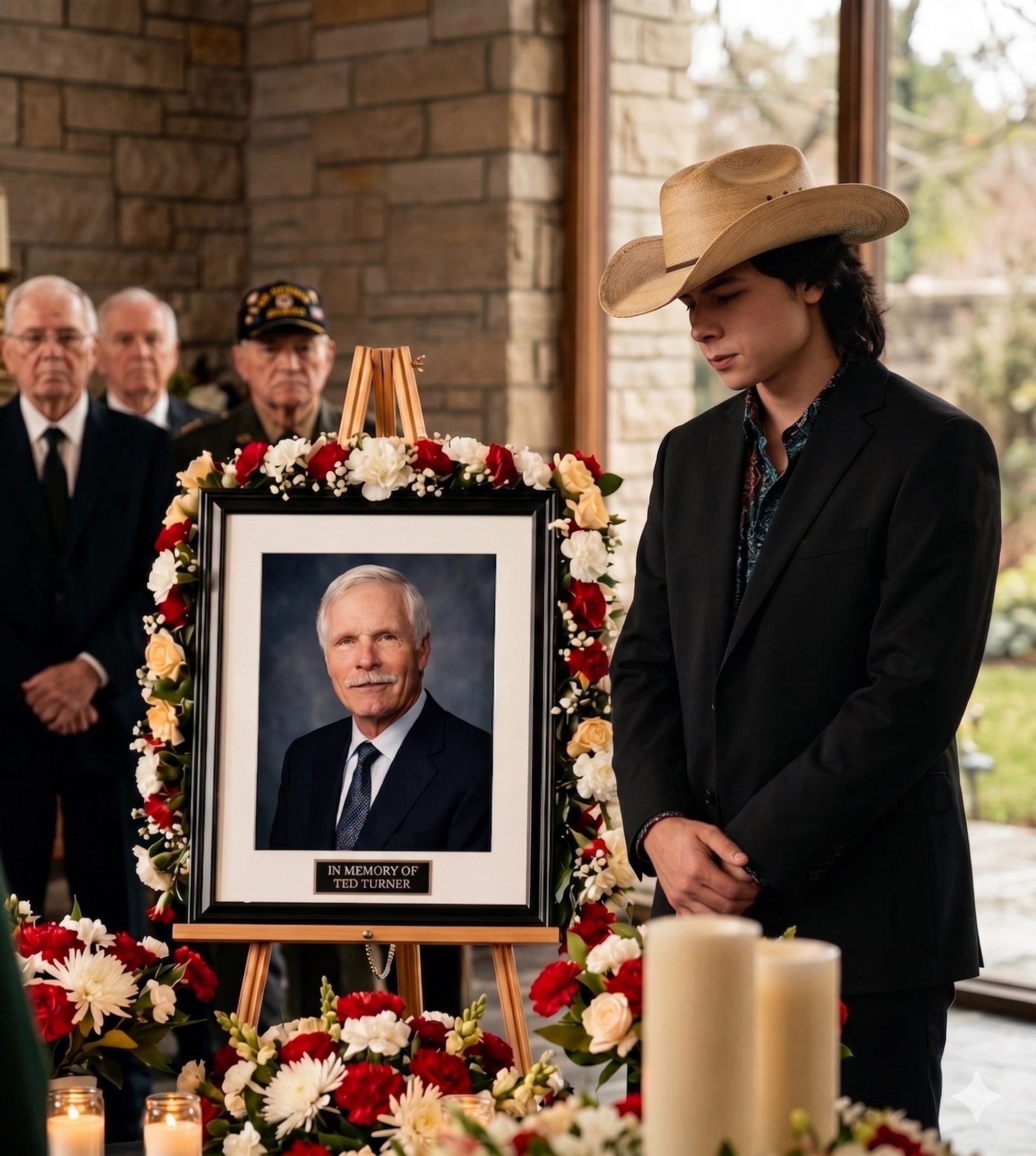 A SILENCE THAT SHOOK THE ROOM: John Foster Brings Ted Turner’s Farewell To A Standstill — A Whispered Goodbye Leaves The Entire Hall Frozen In Grief And Awe