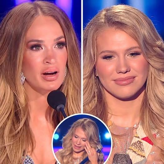 “SHE COULDN’T HOLD BACK THE TEARS” — Carrie Underwood Breaks Down on Live TV During Hannah Harper’s Emotional American Idol Finale Performance
