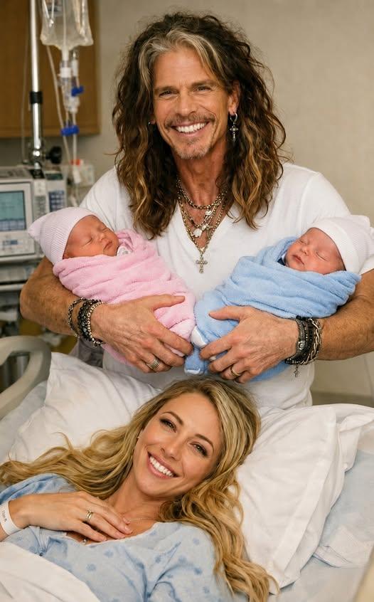 “HOLLYWOOD DID A DOUBLE TAKE” — Fictional Twin Baby Announcement From Steven Tyler and Aimee Preston Sends the Internet Into Total Chaos