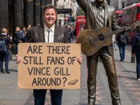 COUNTRY LEGEND VINCE GILL IMMORTALIZED WITH LIFESIZE STATUE ON U.S. MUSIC WALK OF FAME NASHVILLE, TENNESSEE
