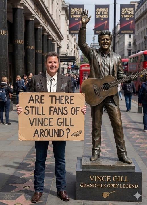 COUNTRY LEGEND VINCE GILL IMMORTALIZED WITH LIFESIZE STATUE ON U.S. MUSIC WALK OF FAME NASHVILLE, TENNESSEE