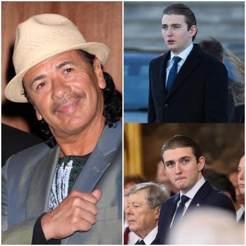 A Tense Moment Goes Viral: Claims About Barron Trump and Carlos Santana Raise Questions About What Really Happened