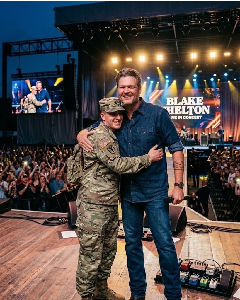 🎸 A QUIET MOMENT IN THE CHAOS: Blake Shelton AND A SOLDIER’S UNFORGETTABLE EXCHANGE