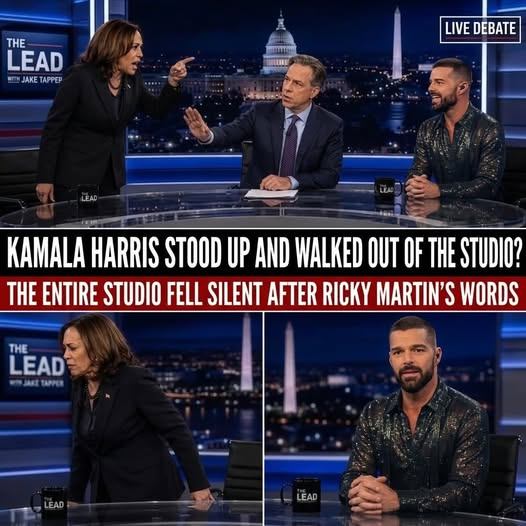 “THE ENTIRE CNN STUDIO FELL SILENT”: Kamala Harris Walked Out of The Lead with Jake Tapper After a Tense Live Exchange with Ricky Martin