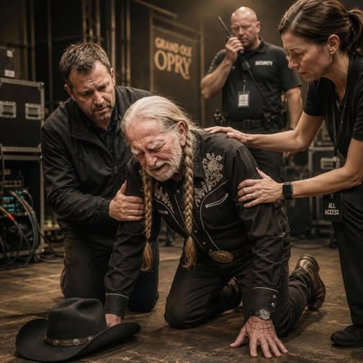 FICTIONAL STORY: Panic Erupts After Willie Nelson Suffers Sudden Medical Scare During Public Event