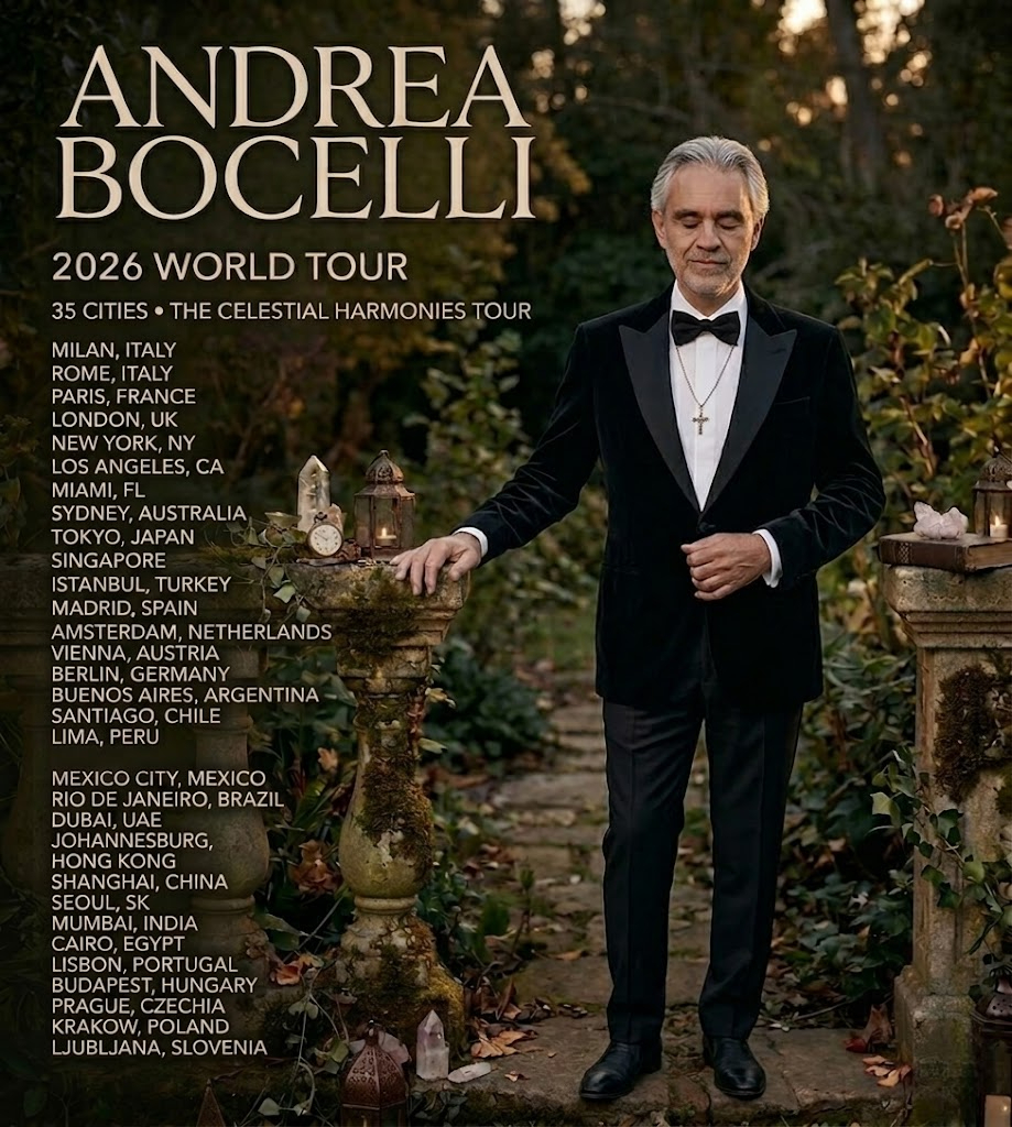 🚨 BREAKING NEWS: Andrea Bocelli Officially Announces His 2026 World Tour 🎤
