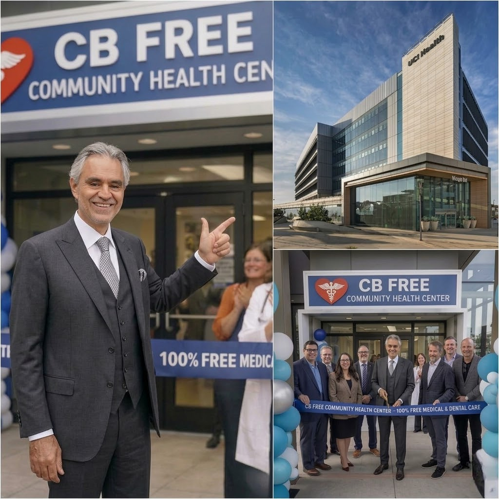 ❤️ Andrea Bocelli OPENS FREE COMMUNITY HEALTH CENTER — “THIS IS WHAT COMES AFTER THE MUSIC”