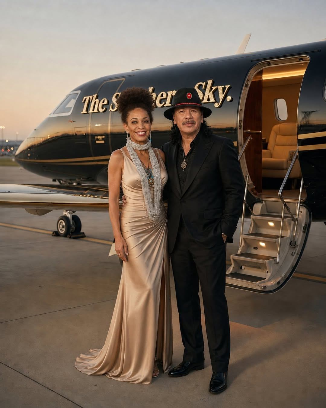 CARLOS SANTANA SPARKS ONLINE BUZZ AFTER $15 MILLION PRIVATE JET REPORTS — “THE SOUTHERN SKY”
