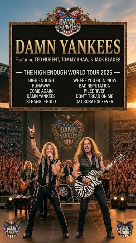 💥 BREAKING NEWS: Ted Nugent Announces 2026 Tour with Damn Yankees — “Legends Reunited” 🎸🔥
